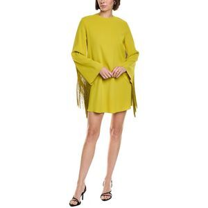 Lapointe Womens Pebble Crepe Shift Dress, Yellow